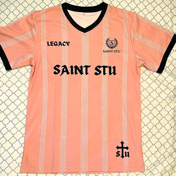 Unisex Designer / Streetwear Pink Soccer Futbol Jersey Size Large NEW - Picture 1 of 3